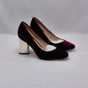 Kate Spade Pumps Womens 6.5 Cherrywood Velvet Crystal Heel Party Dress Shoes